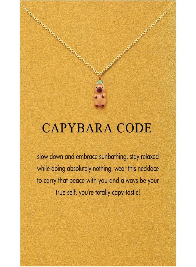 Baydurcan Capybara Necklace Gifts for Women Cute Capybara Stuff Cute Necklace Women - Image 1
